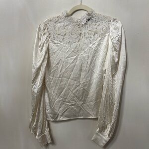 Generation Love Silk and Lace Long Sleeve Blouse